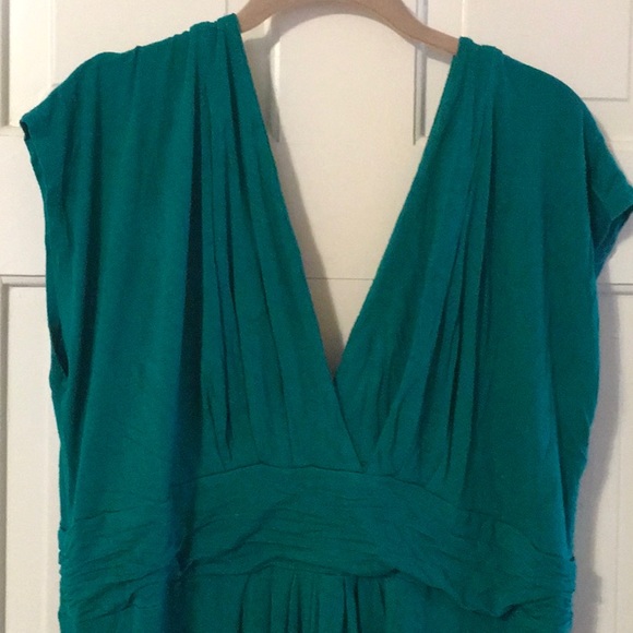 EUC,IMAN,1XP,Cotton,GREEN,step in design,gathered waist,CAP SLEEVES,maxi dress - Picture 8 of 8